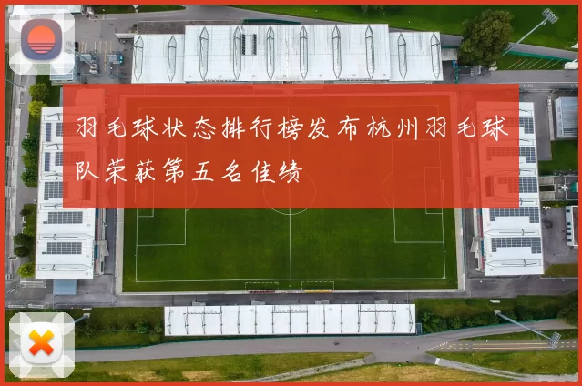羽毛球状态排行榜发布杭州羽毛球队荣获第五名佳绩