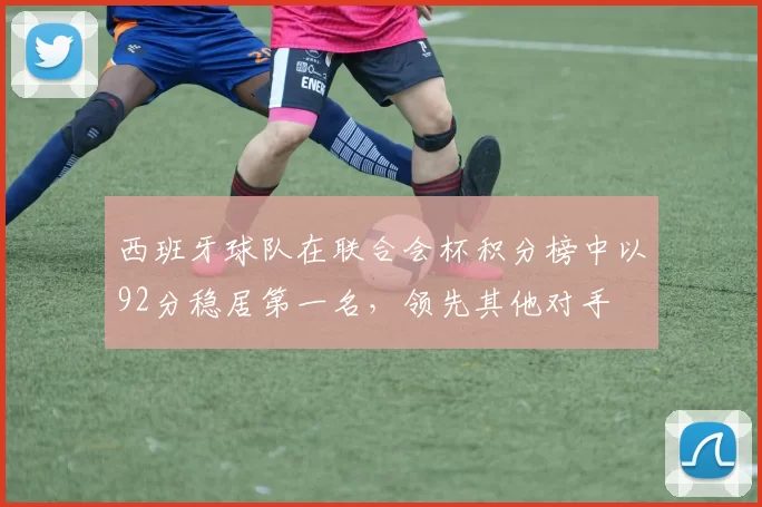 西班牙球队在联合会杯积分榜中以92分稳居第一名，领先其他对手